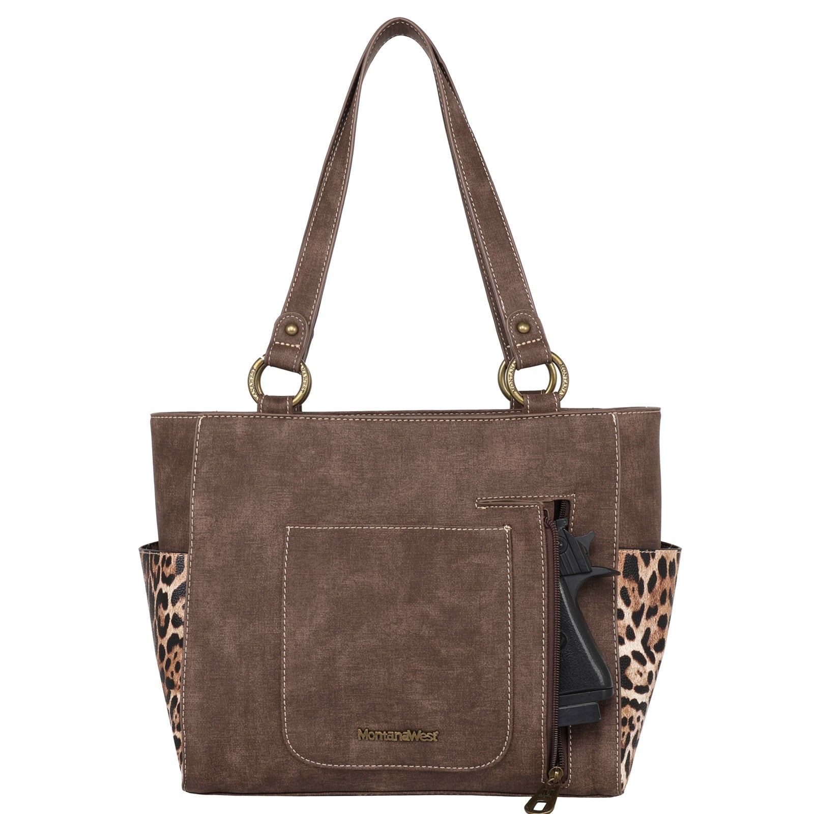 MW1213G8317 Montana West Embroidered Collection Concealed Carry Tote