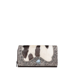 MW1215-W010 Montana West Hair-On Cowhide Collection Wallet