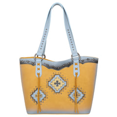 MW1220G-8317W  Montana West Cut-out Aztec Collection Concealed Carry Tote with Matching Wallet