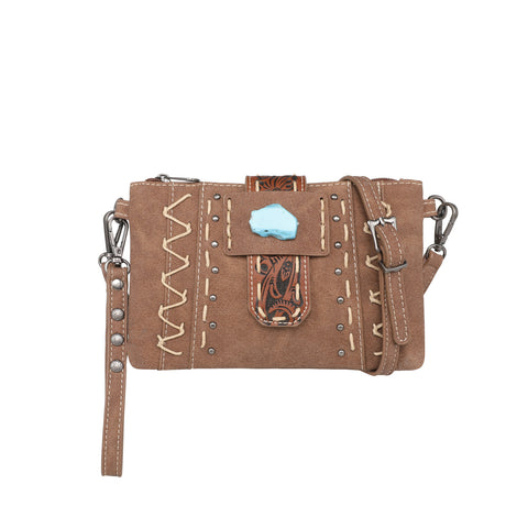 MW1221-181 Montana West Tooled Collection Clutch/Crossbody