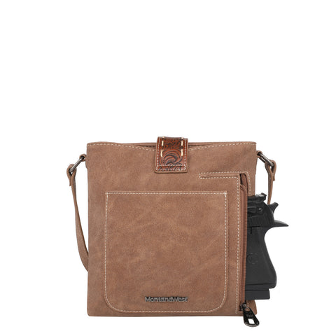 MW1221G-9360 Montana West Tooled Collection Concealed Carry Crossbody