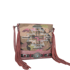 MW1226G-9360 Montana West Aztec Collection Camo Print Canvas Concealed Carry Crossbody