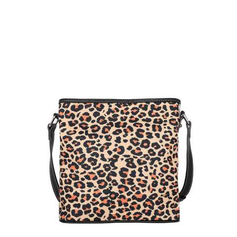 MW1227-8360 Montana West Leopard Print Canvas Crossbody