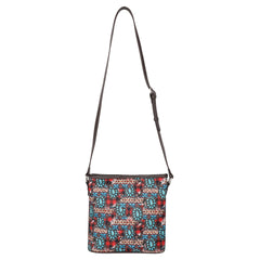 MW1234-8360 Montana West Aztec Squash Blossom Print Canvas  Crossbody