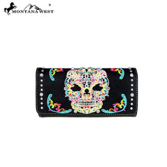 MW494-W002 Montana West Sugar Skull Collection Wallet