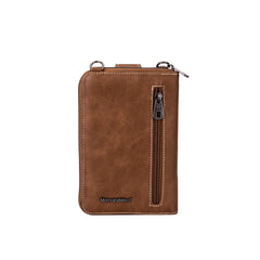 MW629BR Montana West Western Tooled Phone Case Crossbody Wallet -Brown