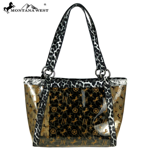 MW906-8317 Montana West Western Clear Tote