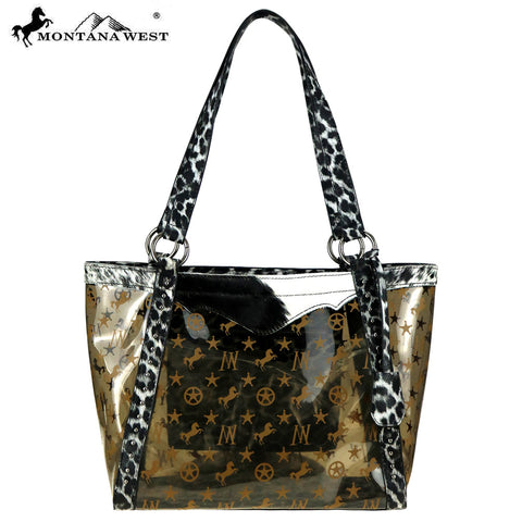 MW906-8317 Montana West Western Clear Tote
