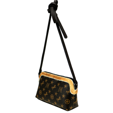 MW907-182 Montana West Signature Monogram Crossbody