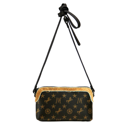MW907-182 Montana West Signature Monogram Crossbody
