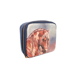 MW922-193 Montana West Western Design Pill Box Travel Organizer/ Zippered Case Horse Print