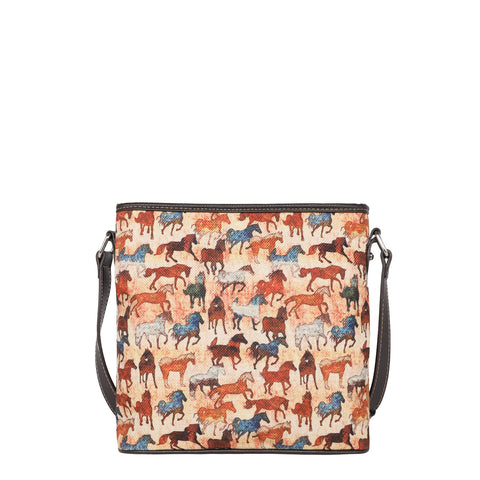 MW927-8360 Montana West Horse Collection Canvas Crossbody