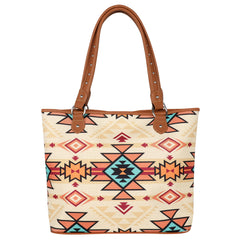 MW932-8112 Montana West Aztec Canvas Tote Bag