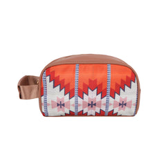 MW937-190  Montana West Brown Aztec Print Multi Purpose/Travel Pouch