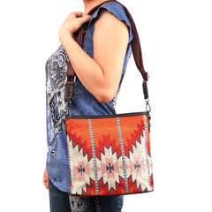 MW937-8360 Montana West Aztec Canvas Crossbody