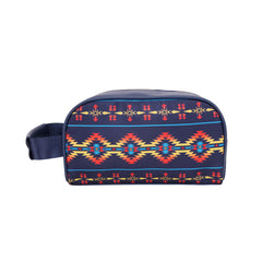 MW974-190  Montana West Navy Aztec Print Multi Purpose/Travel Pouch