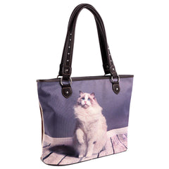 MW983-8112 Montana West Cats Collection Canvas Tote Bag