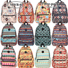 MWB-02 Montana West Western Print Backpack Pre-pack (12Pcs/Case)