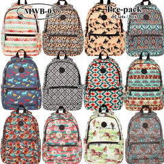 MWB-03 Montana West Western Print Backpack Pre-pack (12Pcs/Case)