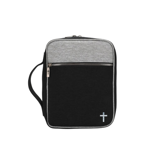 MWC-126 Montana West Canvas Bible Cover - Black-Gray
