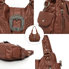 MWC-G020 Montana West Buckle Collection Dual Sided Concealed Carry Tote/Crossbody