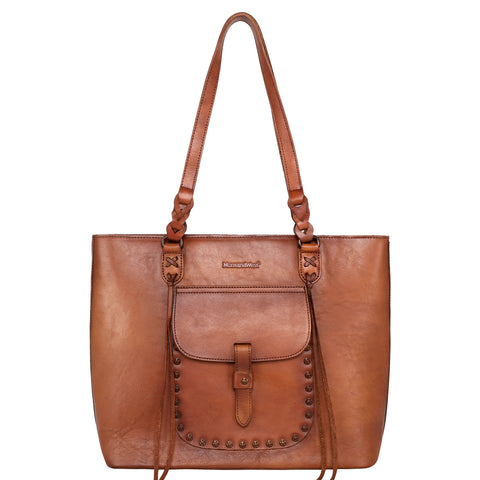MWG02-G9068 Montana West Genuine Leather Collection Concealed Carry Tote