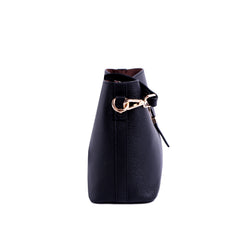 MWL-009 Montana West Real Leather Shoulder/Crossbody Bag -Black