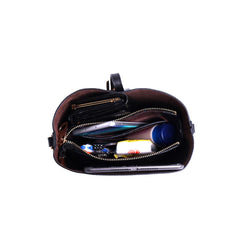 MWL-009 Montana West Real Leather Shoulder/Crossbody Bag -Black