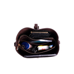 MWL-009 Montana West Real Leather Shoulder/Crossbody Bag - Coffee