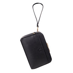 MWL-010 Montana West 100% Genuine Leather Clutch/Crossbody Black