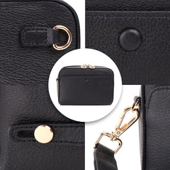 MWL-010 Montana West 100% Genuine Leather Clutch/Crossbody Black