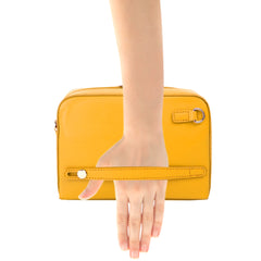 MWL-010 Montana West 100% Genuine Leather Clutch/Crossbody - Mustard
