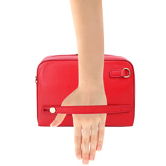 MWL-010 Montana West 100% Genuine Leather Clutch/Crossbody - Red