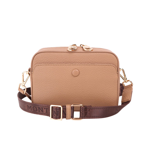 MWL-010 Montana West 100% Genuine Leather Clutch/Crossbody - Tan