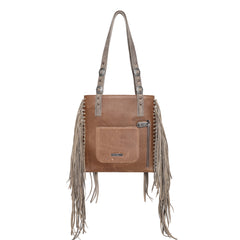 MWL-G020  Montana West Real Leather Fringe Collection Concealed Carry Shoulder Bag - Brown1