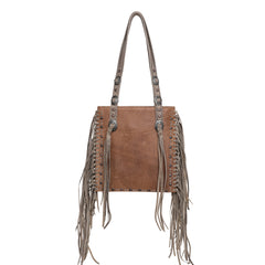 MWL-G020  Montana West Real Leather Fringe Collection Concealed Carry Shoulder Bag - Brown1
