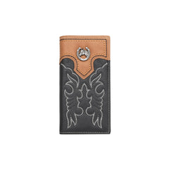 MWL-W045 Montana West Genuine Leather Embroidered  Men's Wallet Assortment Colors  (8Pcs/Bundle)