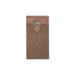 MWL-W045 Montana West Genuine Leather Embroidered  Men's Wallet Assortment Colors  (8Pcs/Bundle)