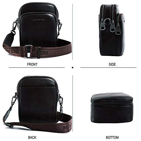 MWL-008 Montana West Genuine Leather Shoulder/Crossbody Bag-Black