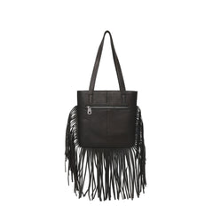 MWR-032  Montana West Fringe Genuine Leather Fringe Tote