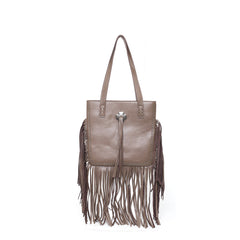 MWR-032  Montana West Fringe Genuine Leather Fringe Tote