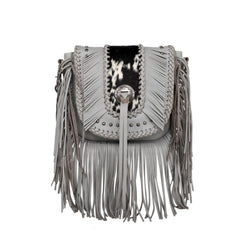 MWR-054 Montana West Genuine Leather Hair-On Cowhide Fringe Bohemian Crossbody