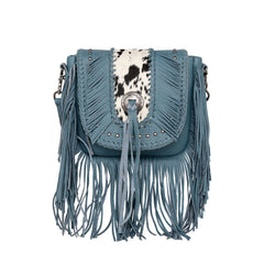 MWR-054 Montana West Genuine Leather Hair-On Cowhide Fringe Bohemian Crossbody