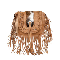 MWR-054 Montana West Genuine Leather Hair-On Cowhide Fringe Bohemian Crossbody