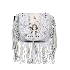 MWR-054 Montana West Genuine Leather Hair-On Cowhide Fringe Bohemian Crossbody