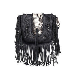 MWR-054 Montana West Genuine Leather Hair-On Cowhide Fringe Bohemian Crossbody