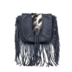 MWR-054 Montana West Genuine Leather Hair-On Cowhide Fringe Bohemian Crossbody