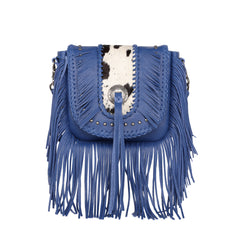 MWR-054 Montana West Genuine Leather Hair-On Cowhide Fringe Bohemian Crossbody