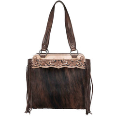 MWRG-044 Montana West Genuine Leather Hand Tooled Hair-on Concealed Carry Tote