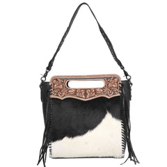 MWRG-046 Montana West Genuine Leather Hand Tooled Hair-on Collection Concealed Carry Hobo